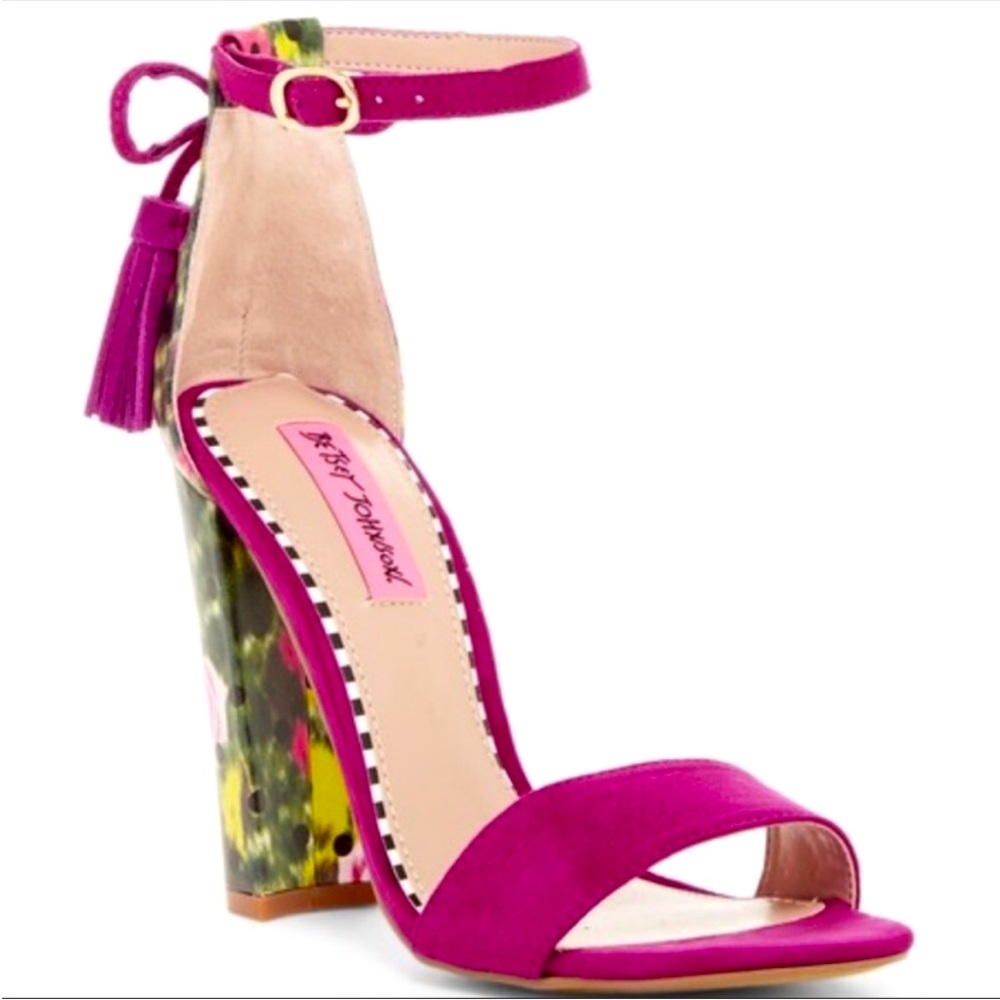 Betsey Johnson Rallo Two-Piece Block-Heel Sandals